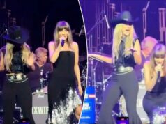 Taylor Swift esegue “Love Story” alla festa del Tight End U giorni prima del matrimonio